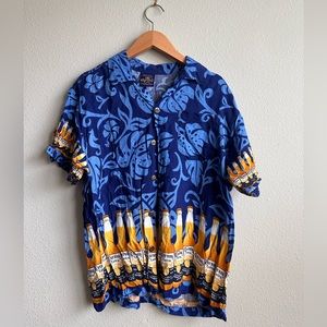 Open Collar Short-Sleeve Shirt